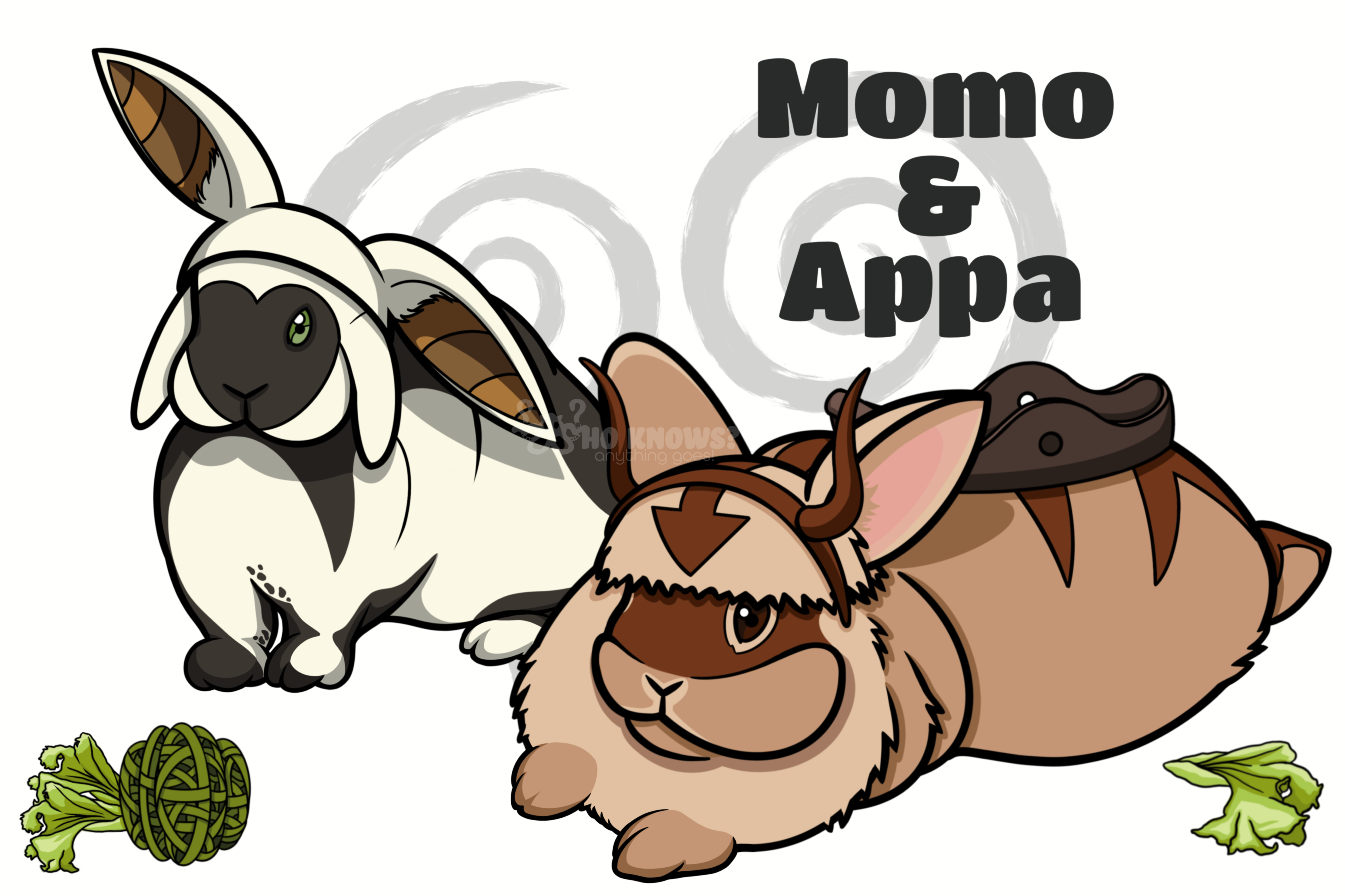 Bunnies inspired by Momo and Appa