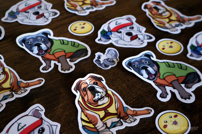 Pokemon trainer bulldog stickers